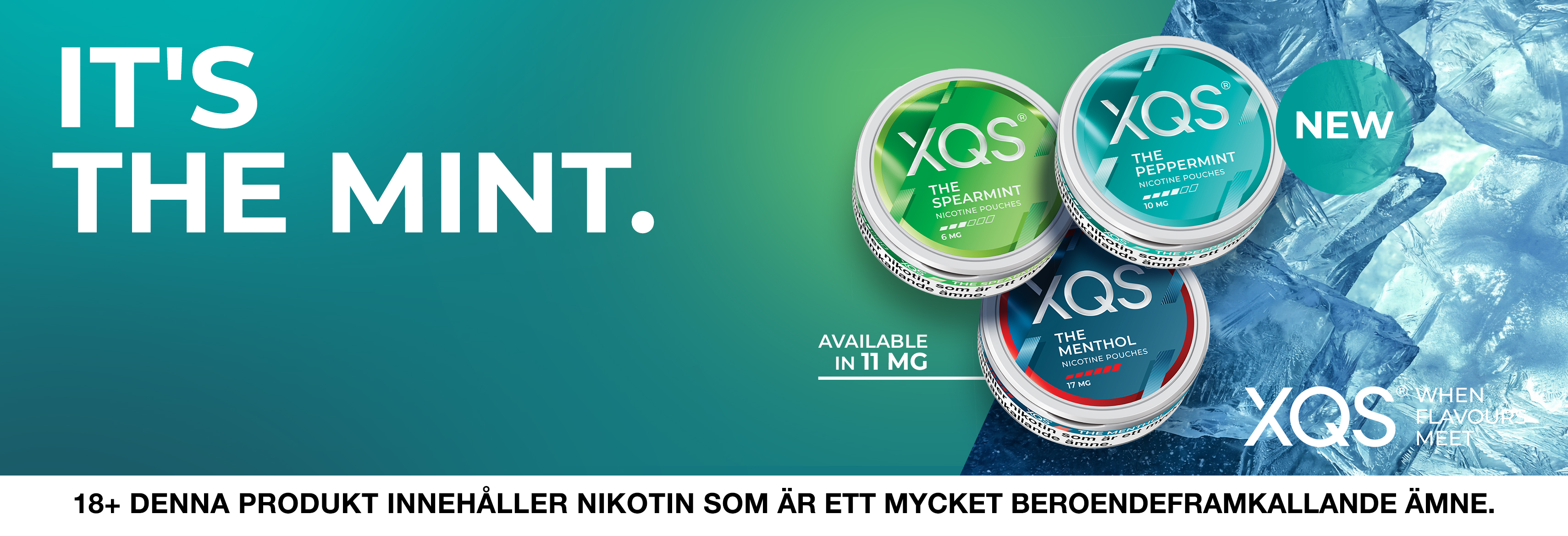 XQS - XQS Mint, xqs erbjuder olika smaker och styrkor!