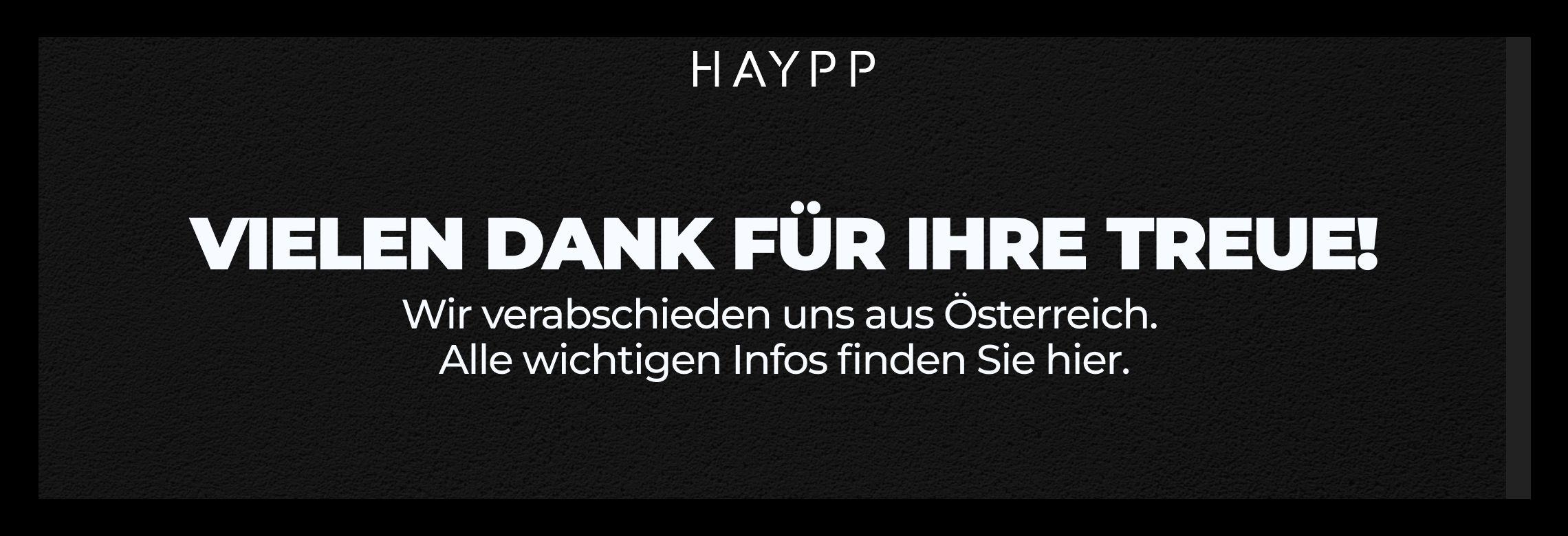 Wir verabschieden uns!