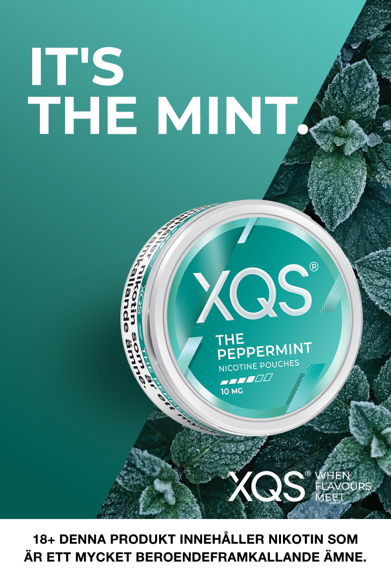 XQS - The Peppermint 10mg, XQS erbjuder många smaker med olika styrkor