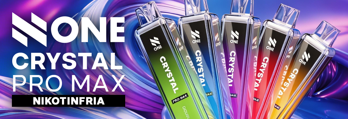 N ONE Crystal pro max with different flavours - Nikotinfria alternativ