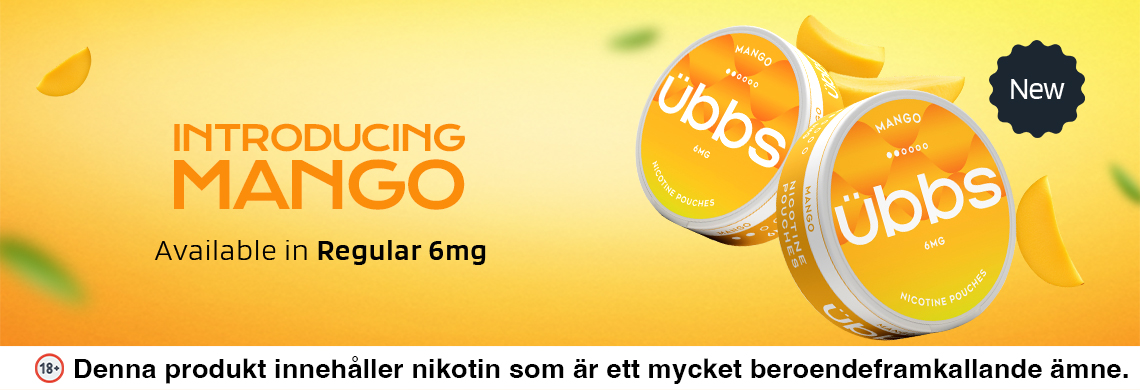 Ubbs Mango Now Available un 6mg/pouch