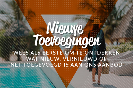 Banner ter promotie van nieuwe toevoegingen aan het productaanbod