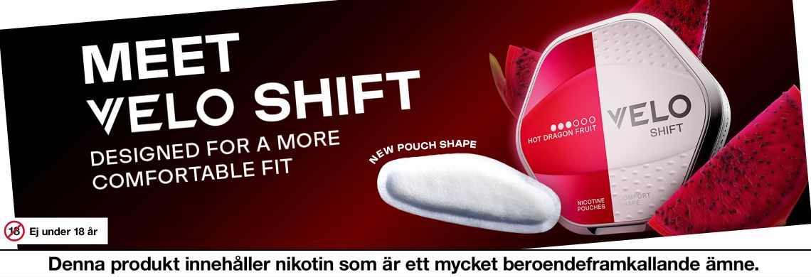 VELO Shift Hot Dragonfruit . New pouch shape